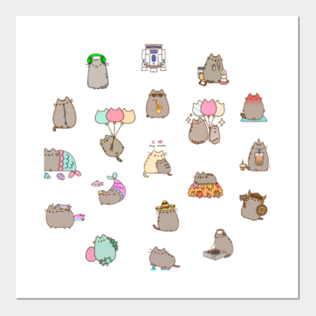 Cat family pusheen Cat Family Pusheen Posters and Art Prints